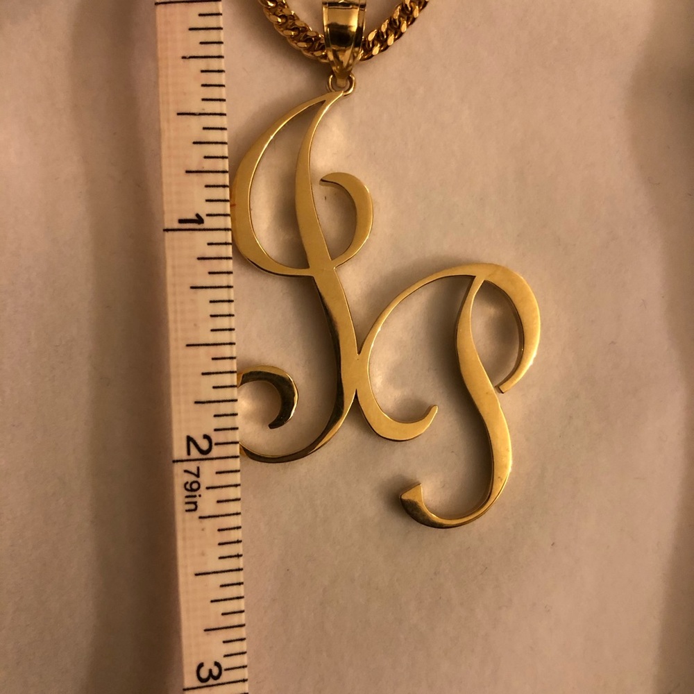 10k gold custom charm”JP”